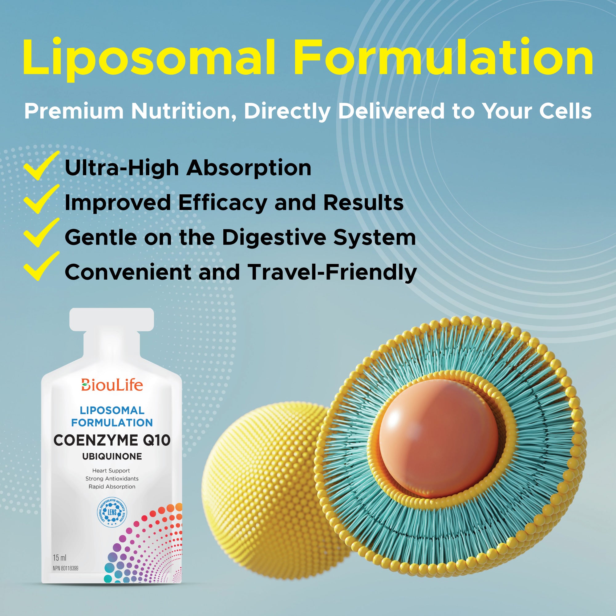 Coenzyme Q10 (CoQ10) 15ml x 30 Sachets – Bioulife